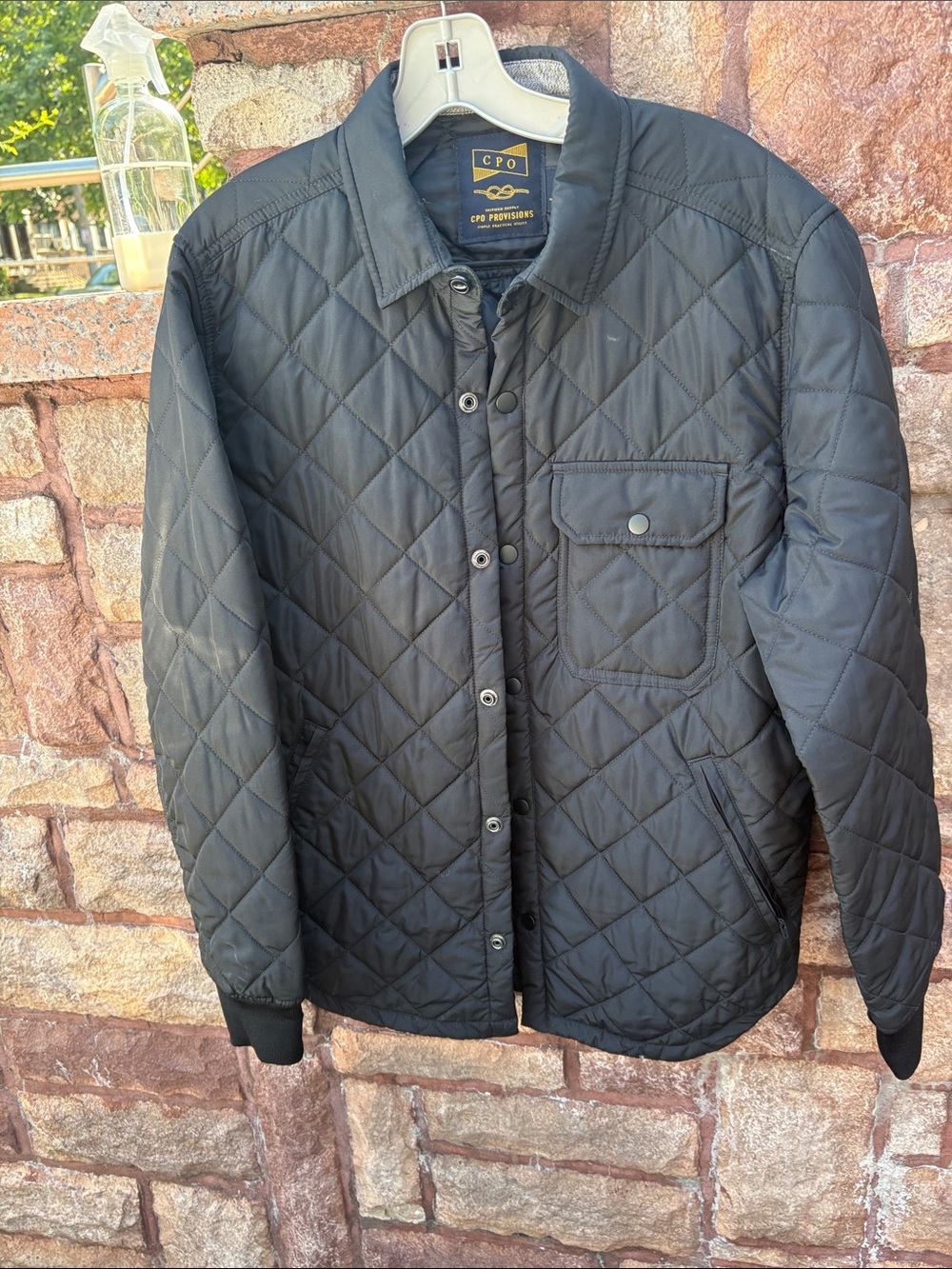Men's Quilted Black Jacket